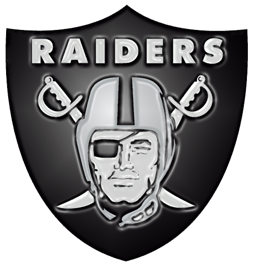 Oakland Raiders Plastic Effect Logo iron on paper